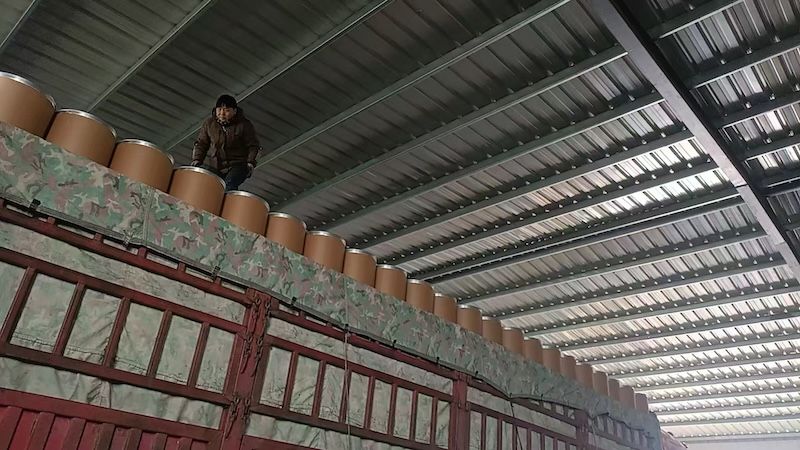 铁箍纸筒发货中